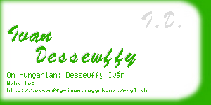 ivan dessewffy business card